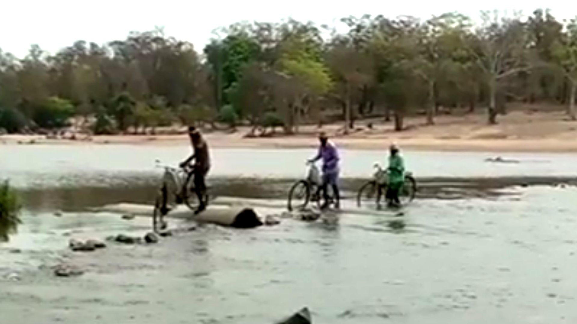 villagers of kanker are helpless and crosses river for buying groceries and ration