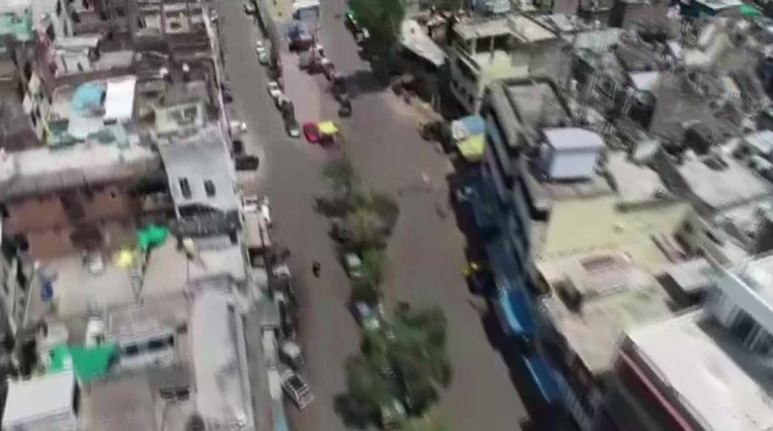 drone-cameras-in-old-town-bhopal-in-lockdown