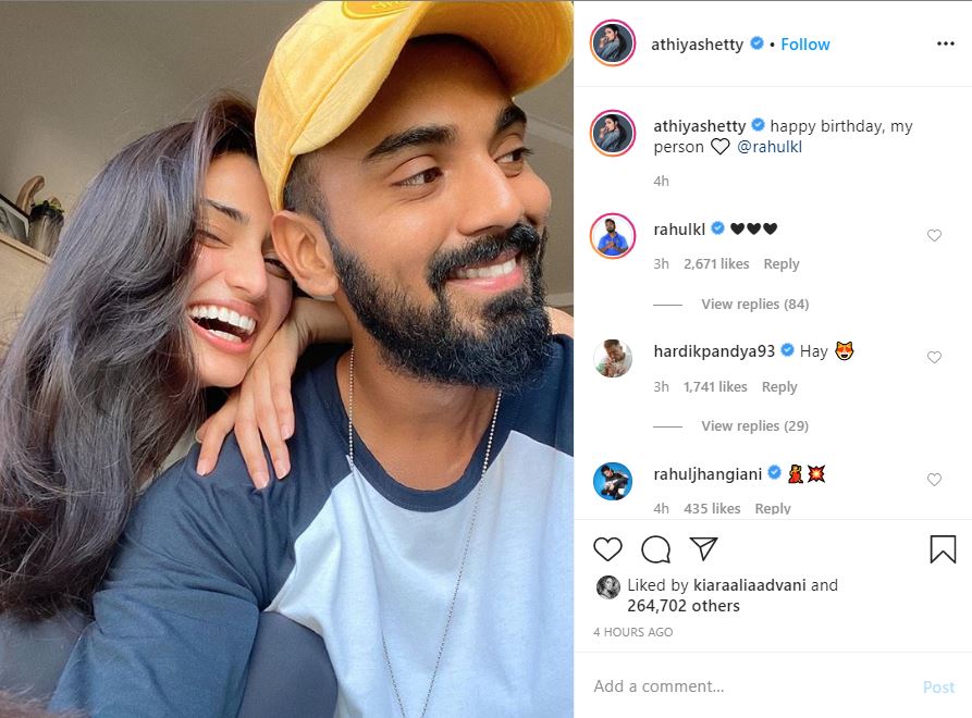 KL Rahul All Hearts For Athiya Shetty's 