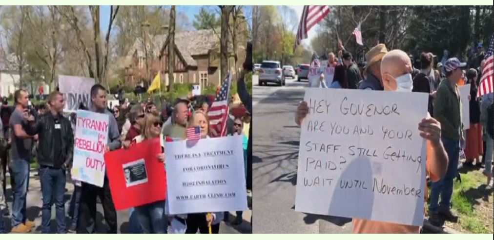 protesters in Indiana