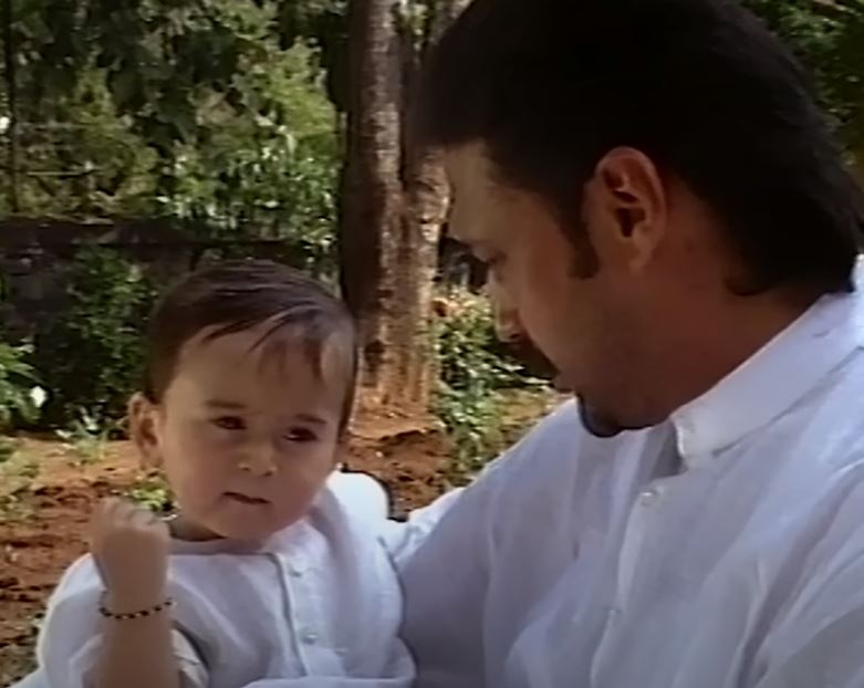 Lil Sonam Kapoor Sitting On Papa Anil's Lap