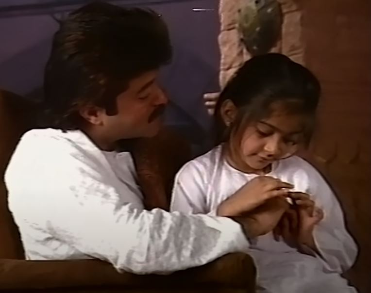 Lil Sonam Kapoor Sitting On Papa Anil's Lap