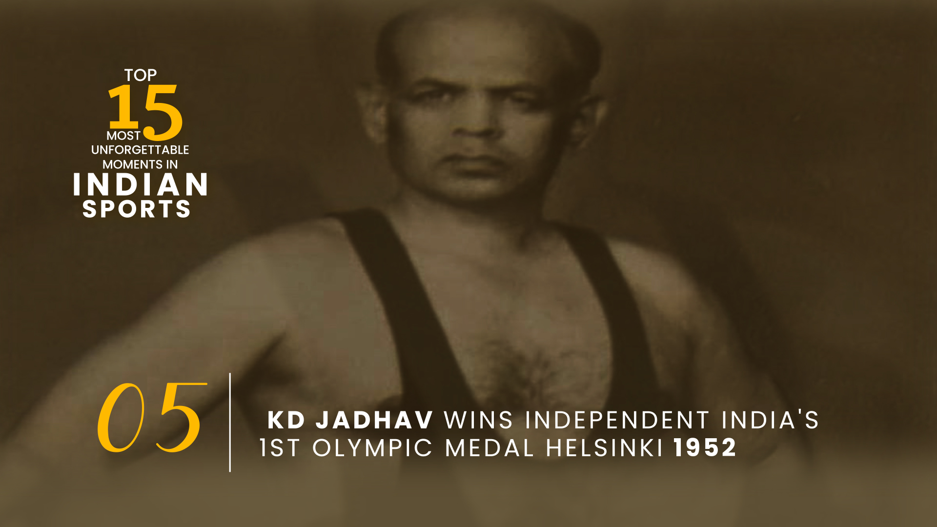 Khashaba Jadhav wins bronze at Helsinki Olympics