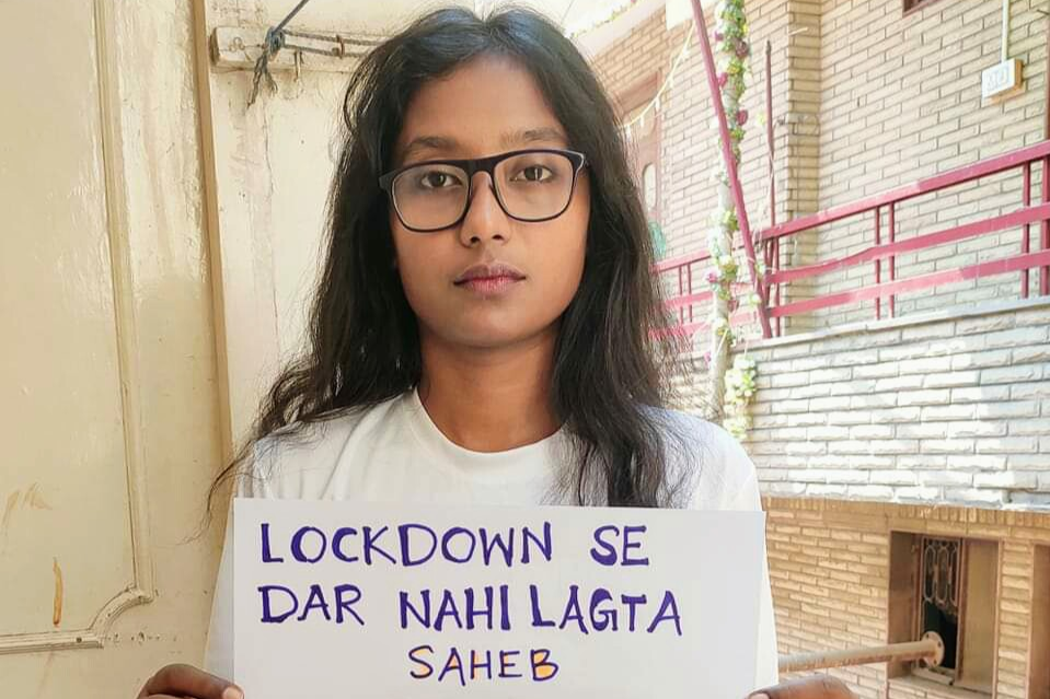 SFI protest from home on lockdown