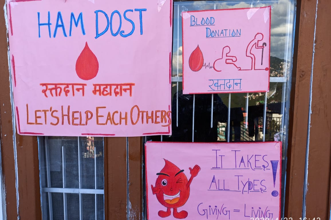 engineer organized blood donation camp at home