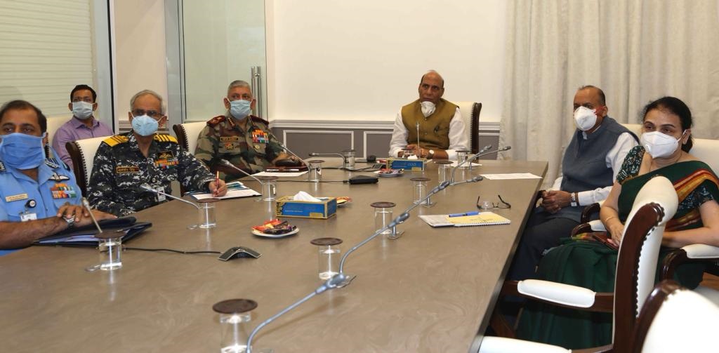 Video Conference Meeting Defence Minister Rajnath Sing