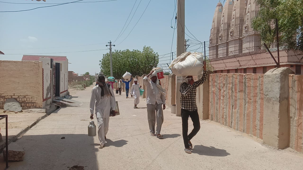 churu news  sardarsahar news  laborers going from jodhpur  jodhpur to haryana narrated  labor agony