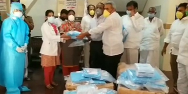 ppe units distributed to jammalamadugu government hospital doctors