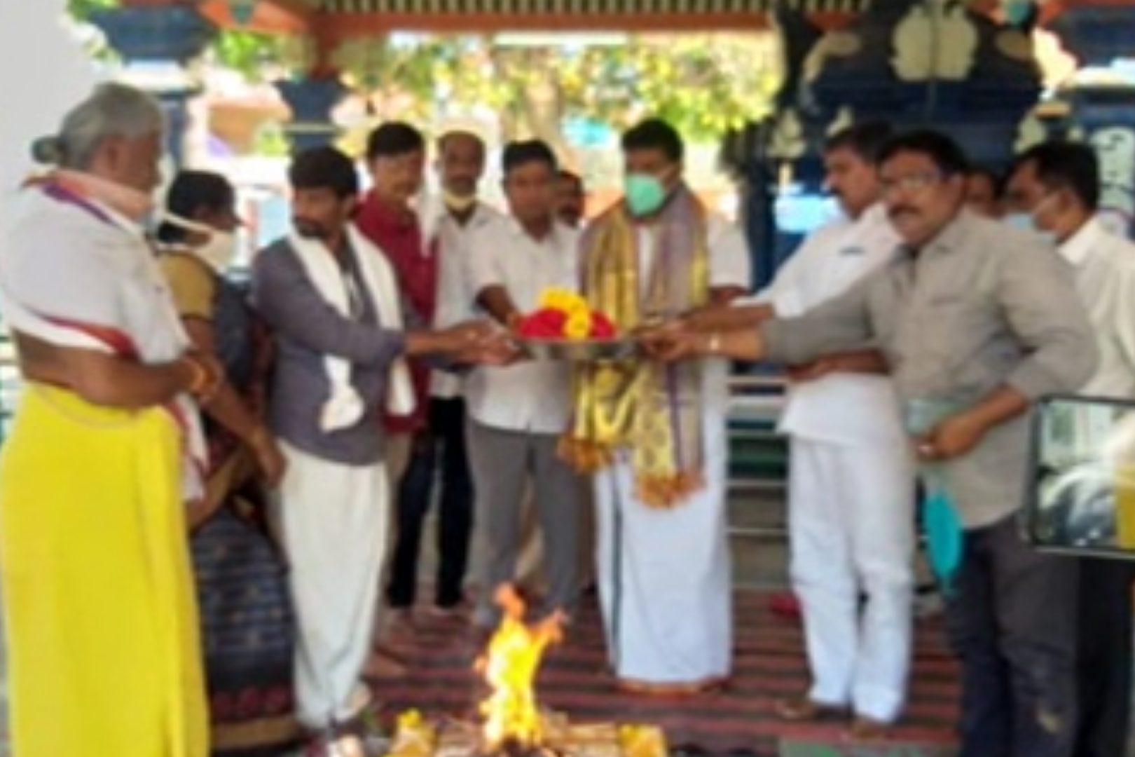 mruthyunjaya homam done in railway koduru by mla srinivasulu