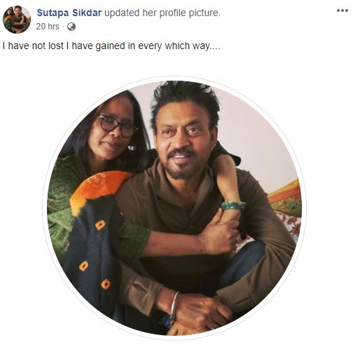 sutapa sikdar pens emtional note for late husband Irrfan khan