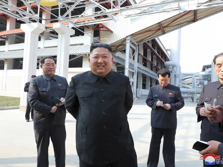North Korea releases pictures of Kim appearance