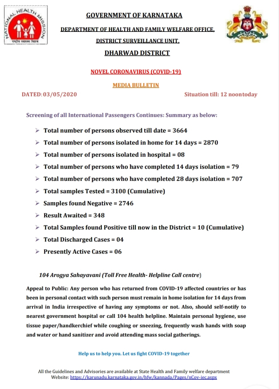 319 people  throat fluid sample  sent for  test