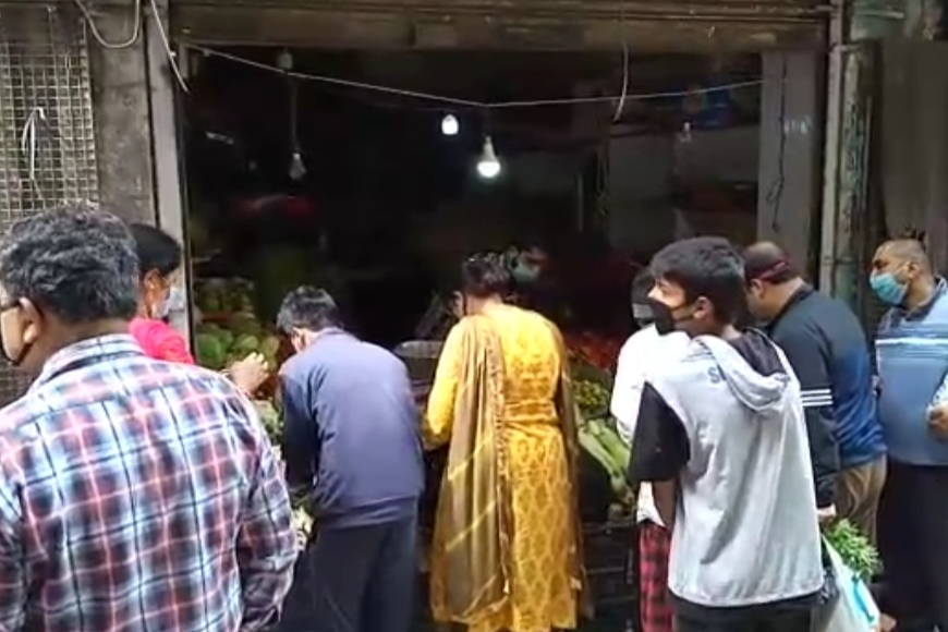 crowd gathering in markets