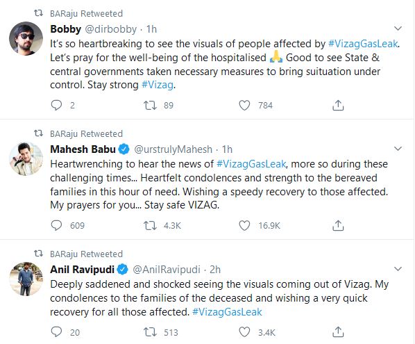 South stars express disbelief, wish for speedy recovery on Vizag Gas Leak