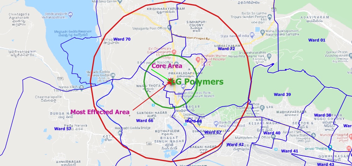 Core affected areas