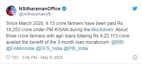 Govt disburses Rs 18,253 cr to 9.13 cr farmers under PM-KISAN scheme during lockdown