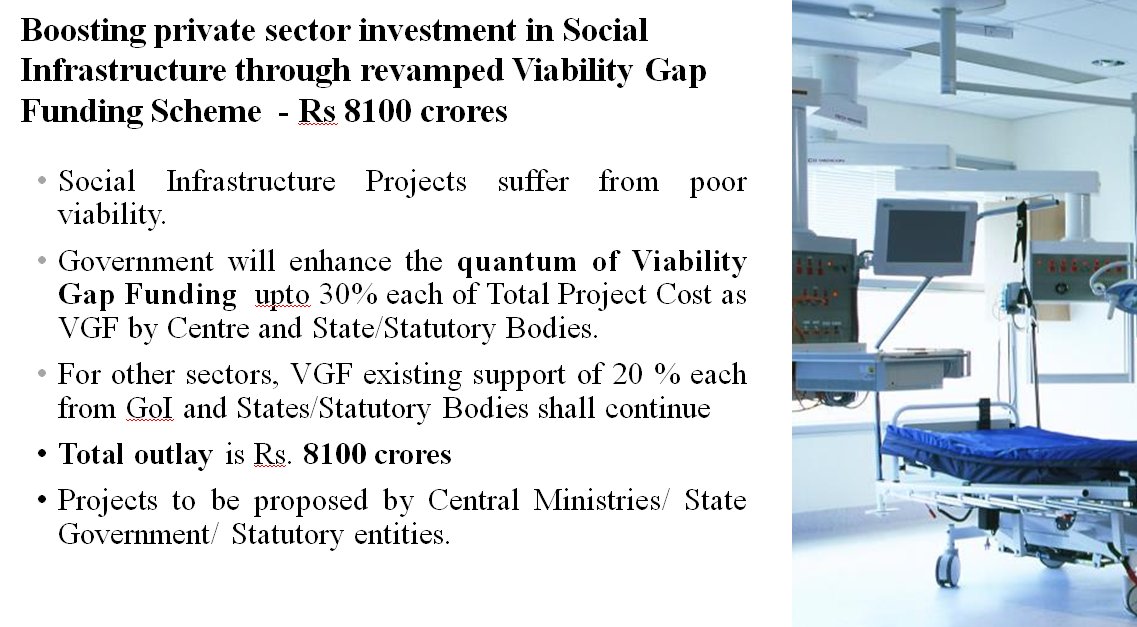 social infrastructure development through viability gap funding