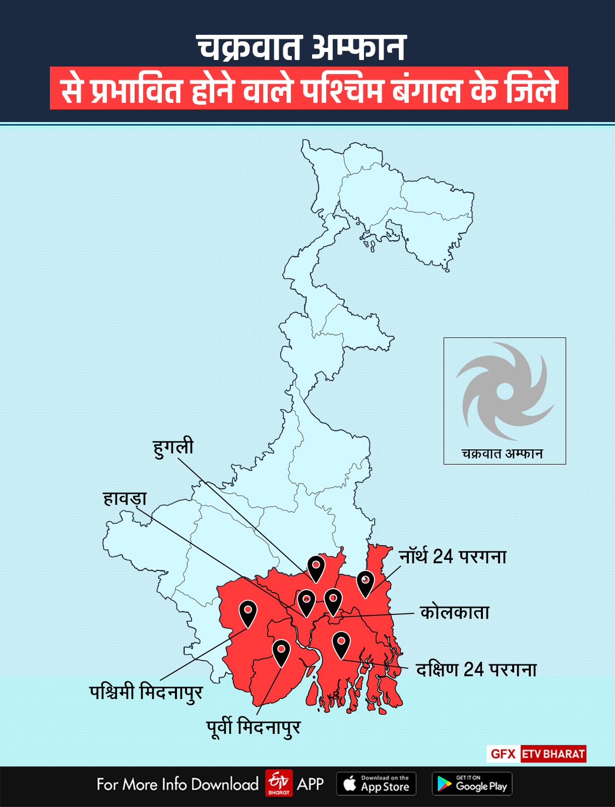 चक्रवात प्रभावित क्षेत्र