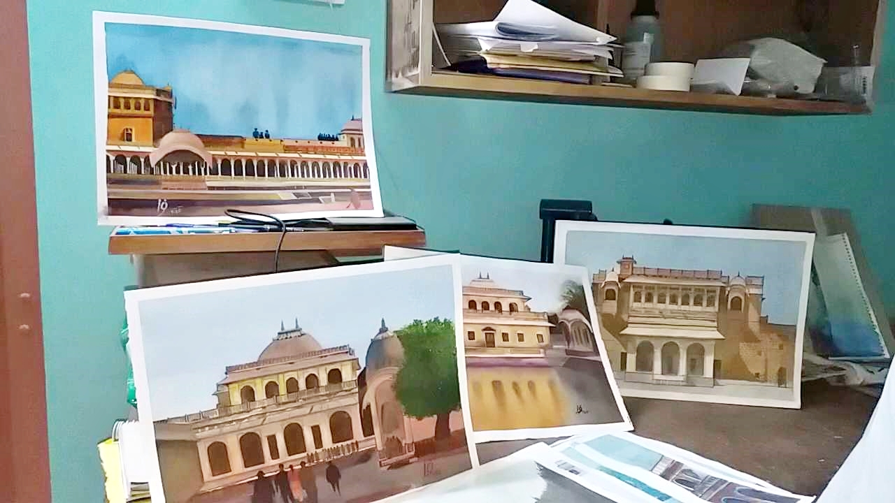 नागौर किला पेंटिग्स, Nagaur Fort Paintings, Lockdown, Nagaur News