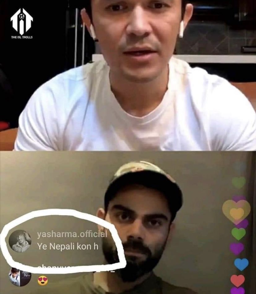 Netizen made racist comments on Sunil Chhetri