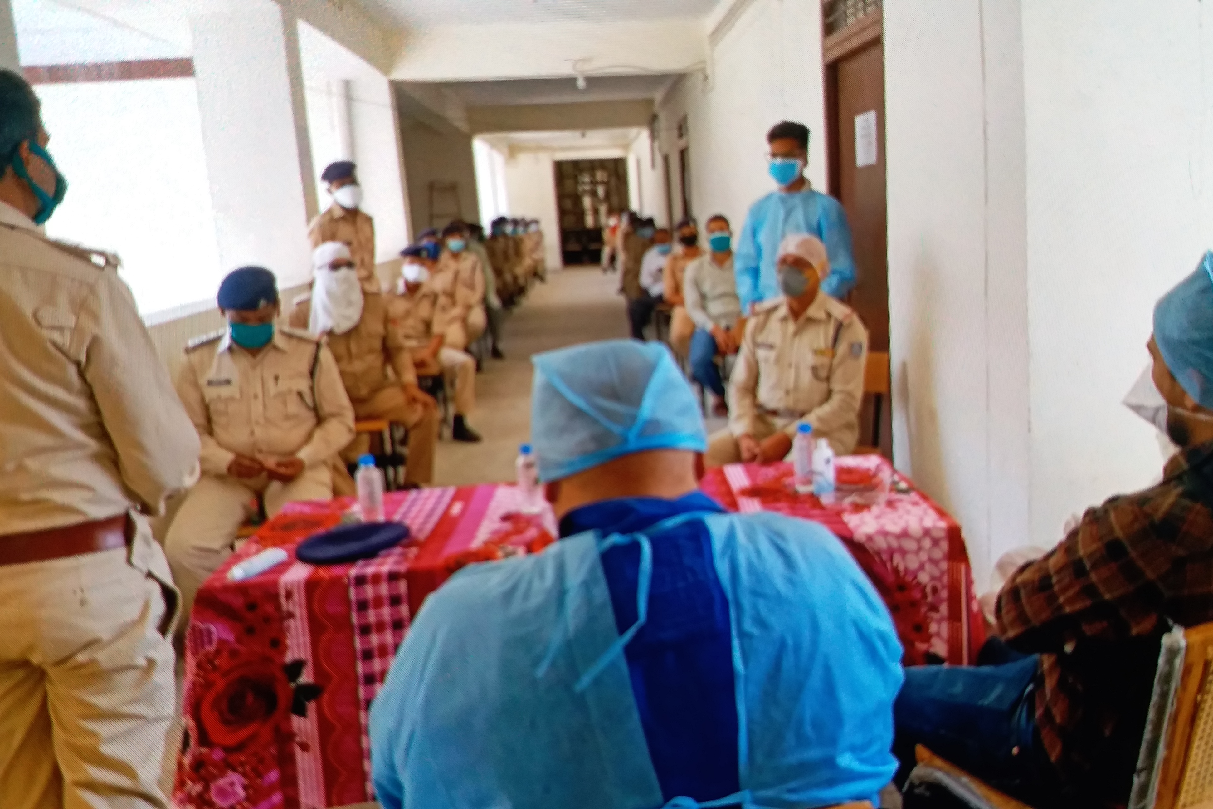 Health security related training given to employees working in temporary jail in indore