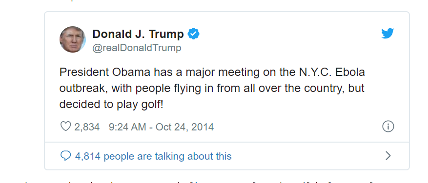 Trump's tweet on Obama.