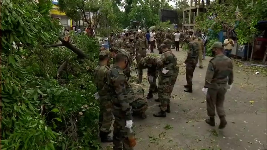 Cyclone Amphan: Army lends their hand to clear out uprooted trees