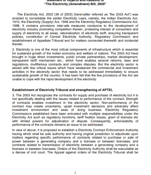 Electricity Amendment Bill