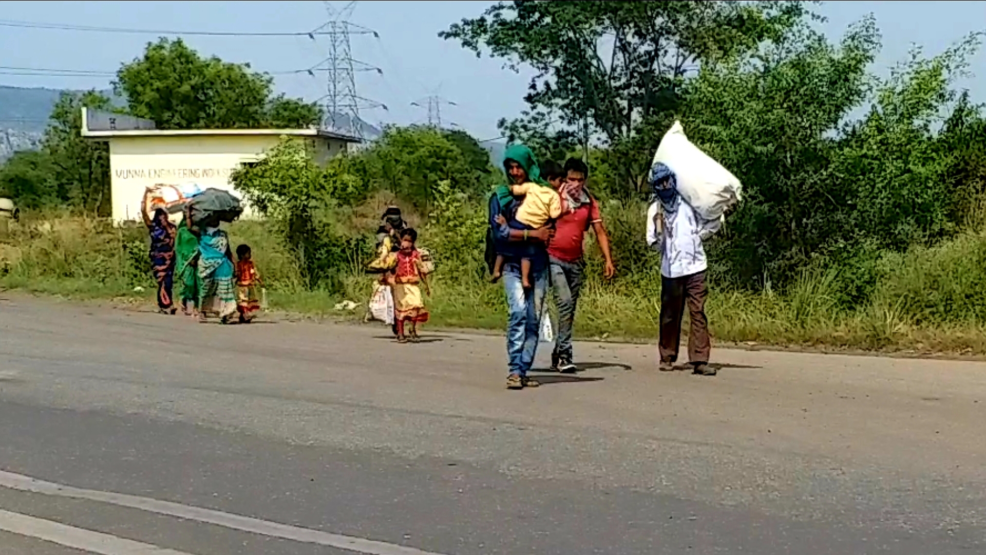 labourer coming on foot