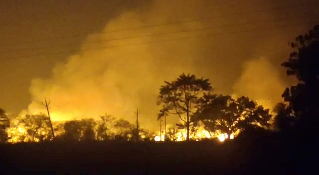 Fields being burnt in Bemetra