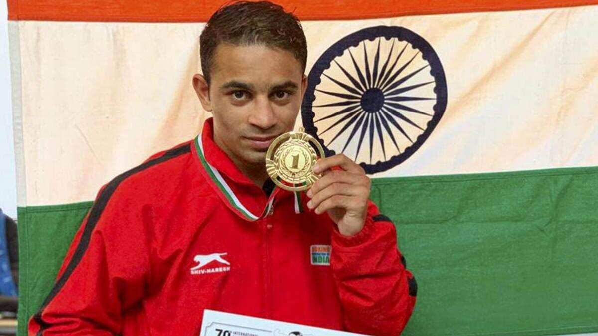 silver medallist Amit Panghal