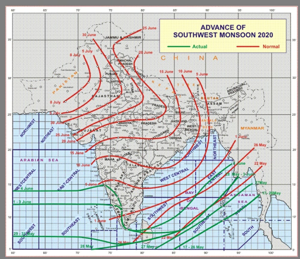 Monsoon entered to the State