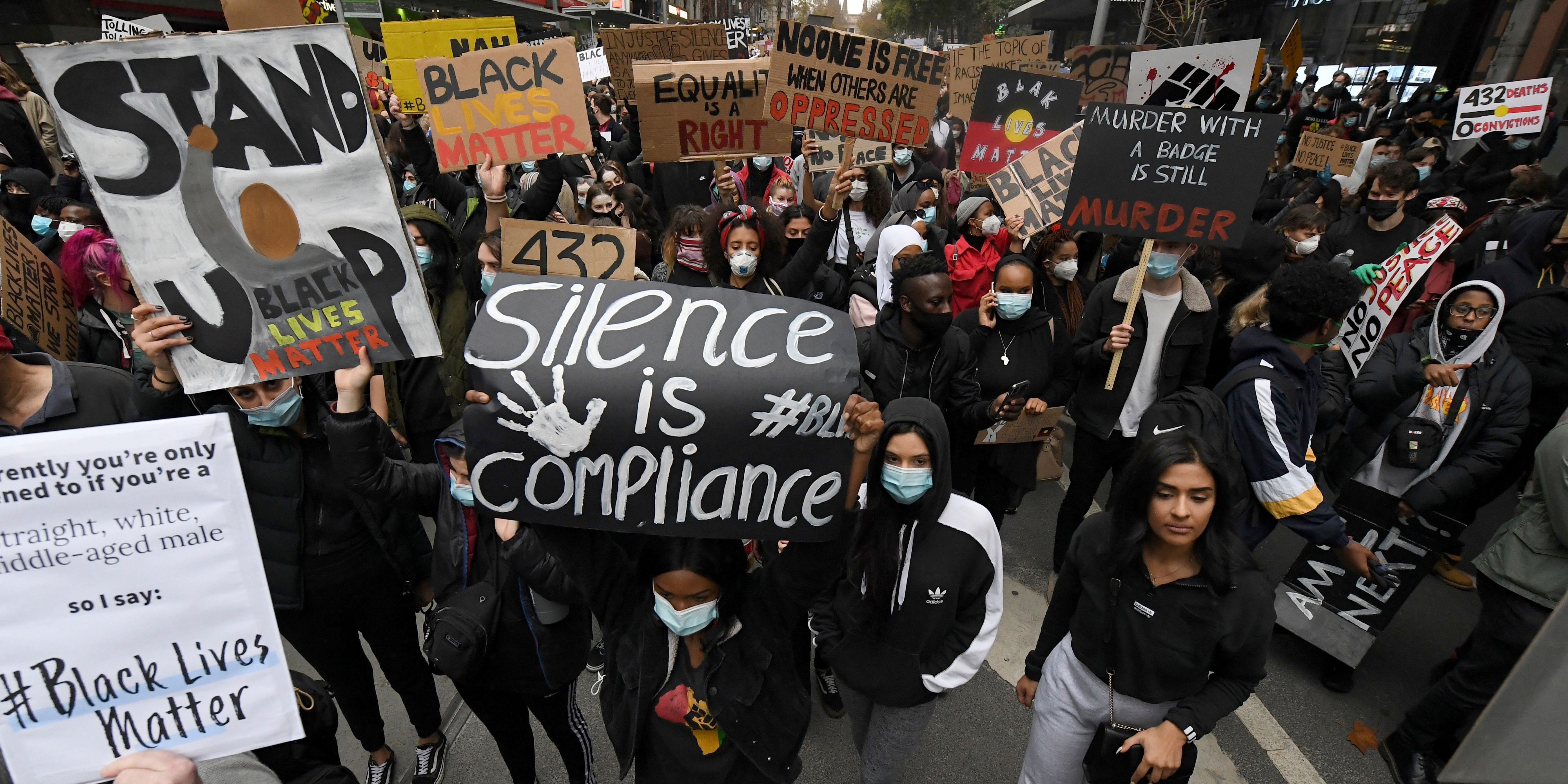 'Black Lives Matter' protests mostly peaceful in Australia