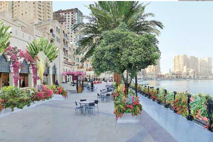 the artificial island called the pearl island in Qatar near Arabian sea shore