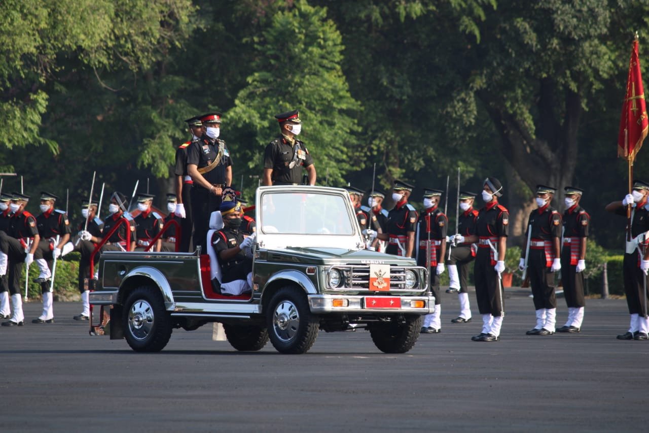 Cadets paraded with masks at IMA