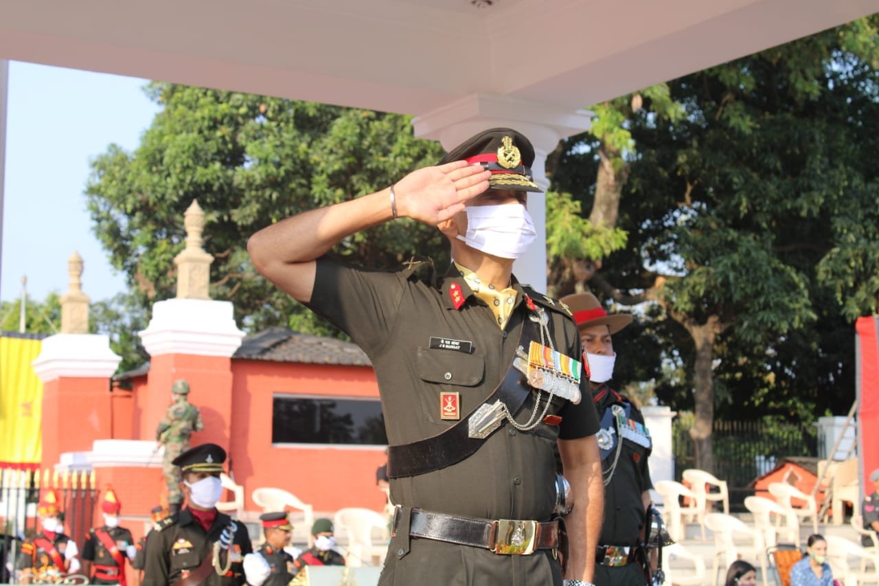 Cadets paraded with masks at IMA