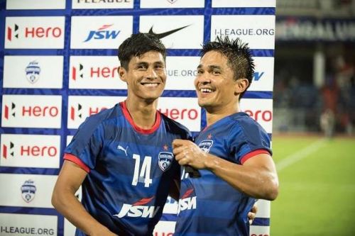 Sunil Chhetri and Eugeneson Lyngdoh