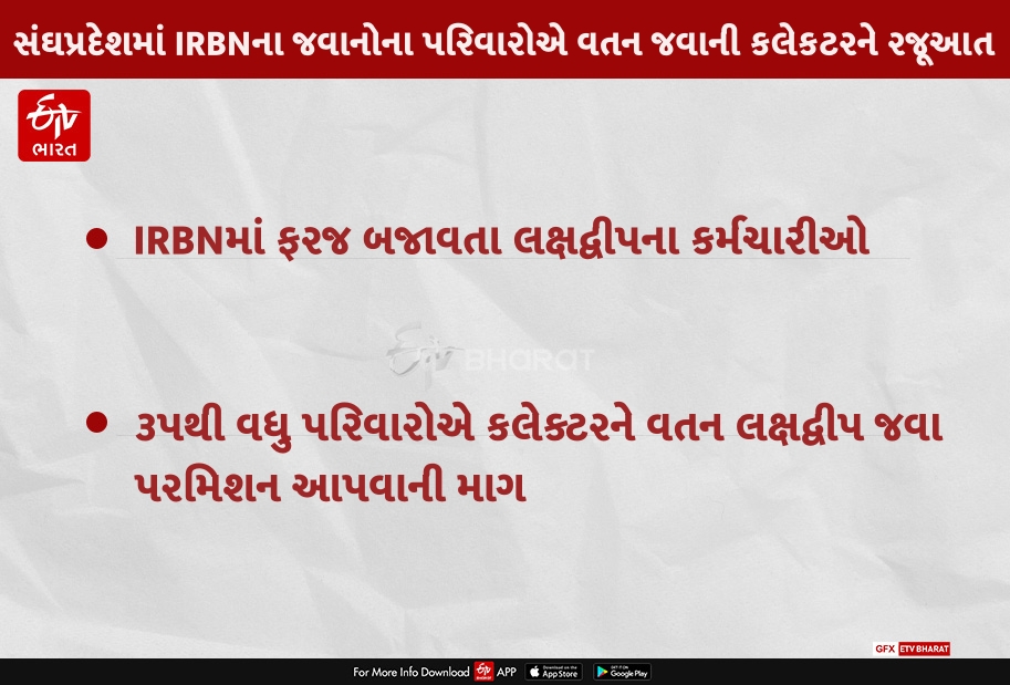 IRBNના જવાનોના પરિવાર દ્વારા વતન લક્ષદ્વીપ જવાની કલેકટરને રજૂઆત