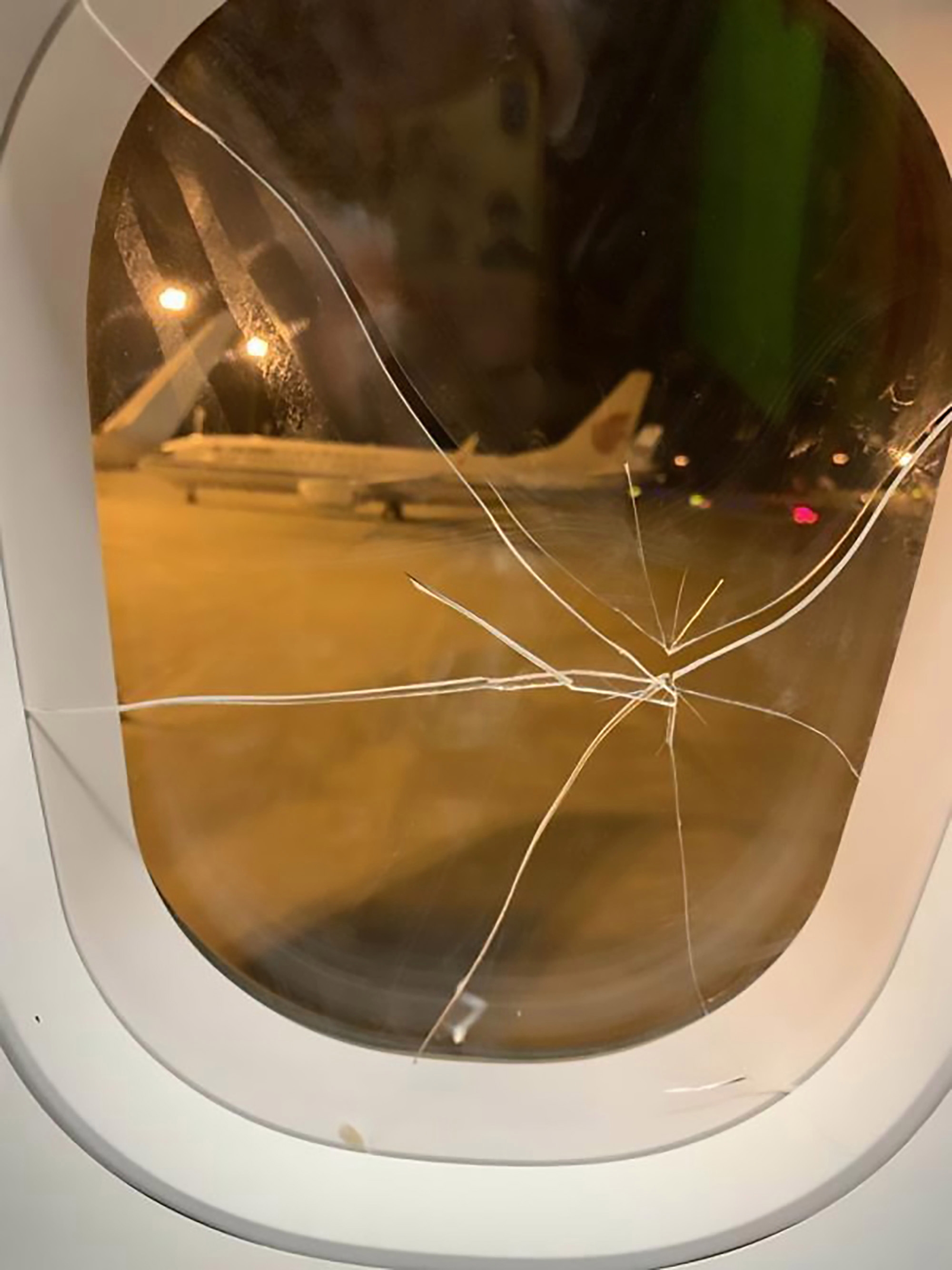 flight glass broken