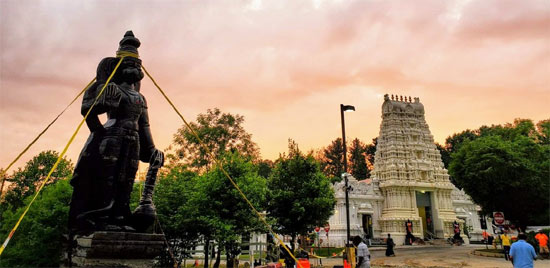 Hindu Temple of Delaware install 25 feet tall Hanuman statue