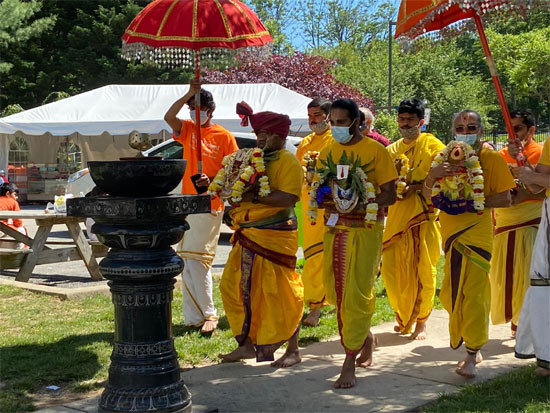 Hindu Temple of Delaware install 25 feet tall Hanuman statue