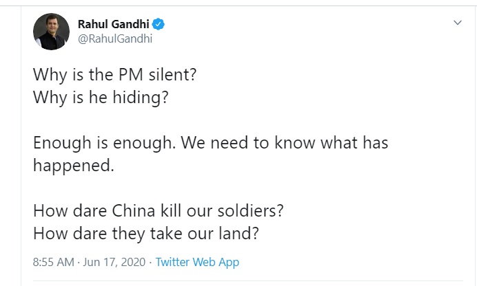 Rahul Gandhi Tweet