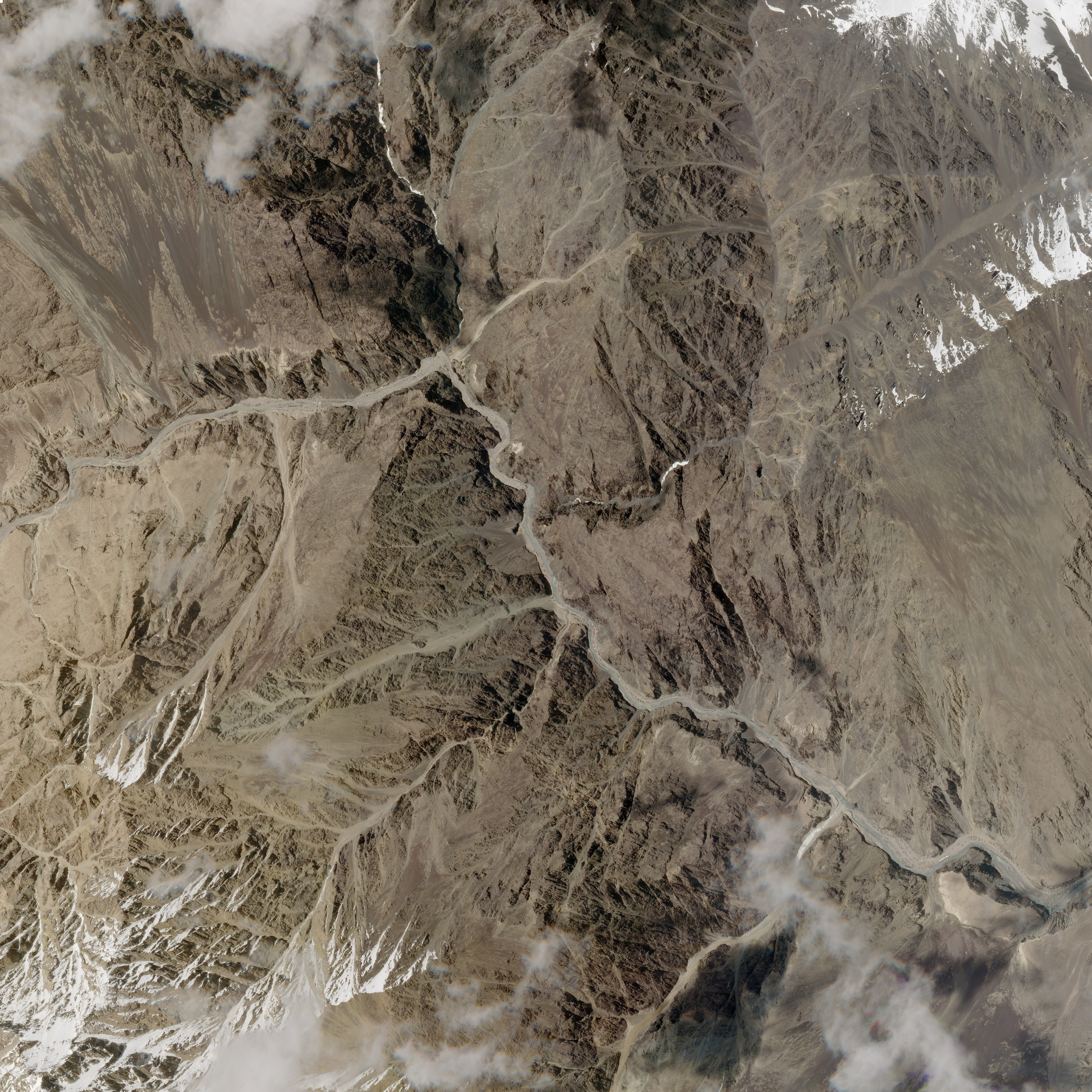 This satellite photo provided by Planet Labs shows the Galwan Valley area in the Ladakh region near the Line of Actual Control between India and China Tuesday, June 16, 2020.