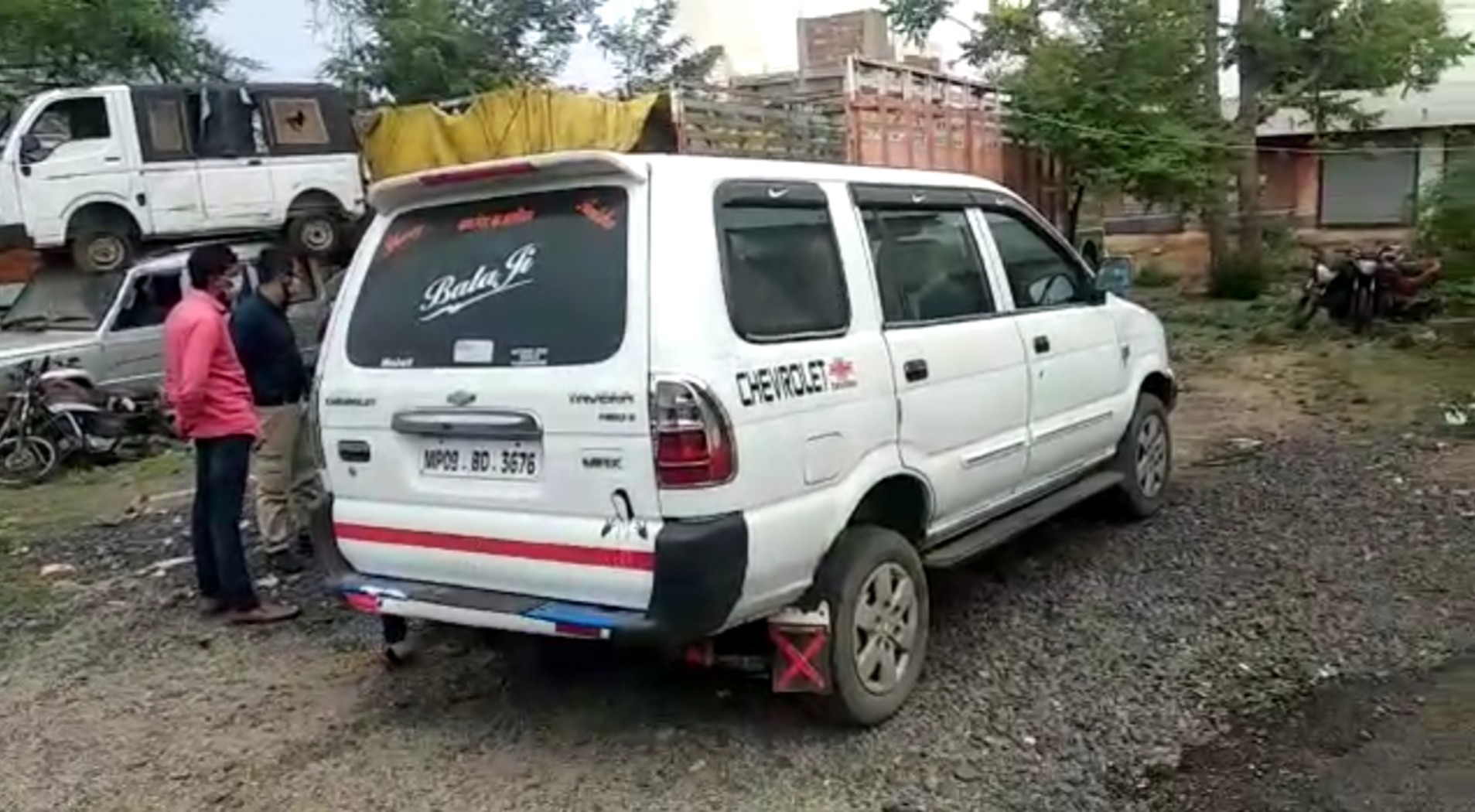 Tavera vehicle recovered from the spot