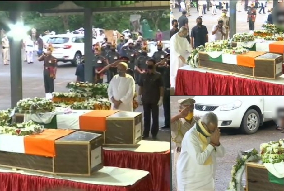 OdiSha CM Naveen Patnaik paying homage to martyres