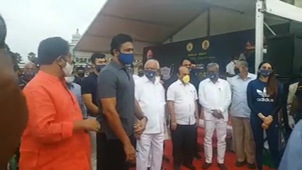 Karnataka Chief minister BS Yediyurappa celebrated Mask Day