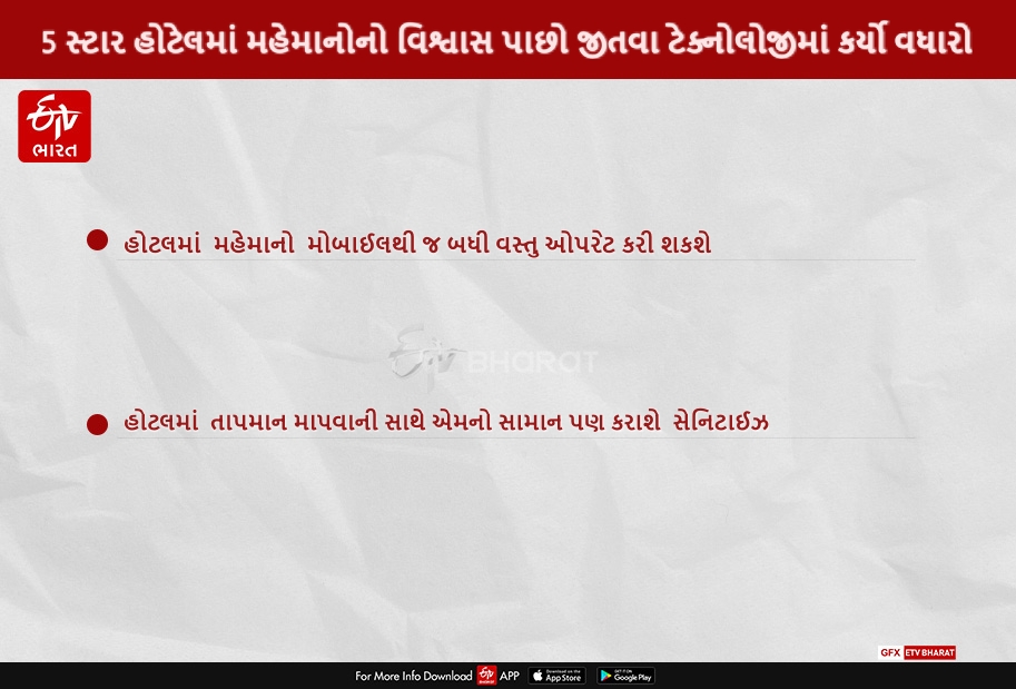 મહેમાનોનો વિશ્વાસ જીતવા  5 સ્ટાર હોટલ દ્વારા થઈ રહ્યાં અવનવા પ્રયાસ.