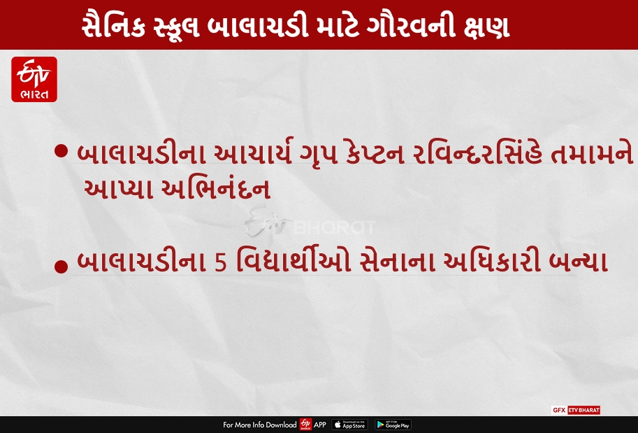 બાલાચડીના 5 વિદ્યાર્થીઓ સેનાના અધિકારી બન્યા