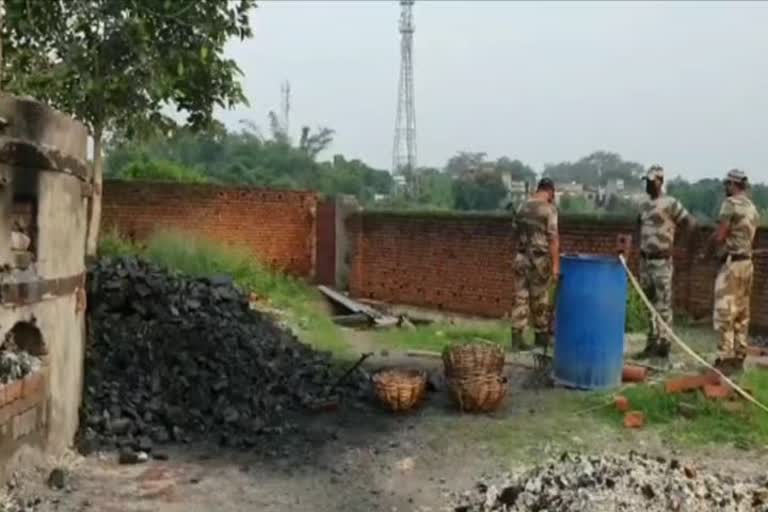 Police raids on illegal kiln in Dhanbad