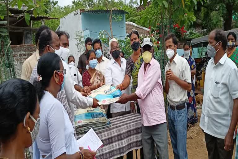 MLA Haripriya distributes mosquito nets